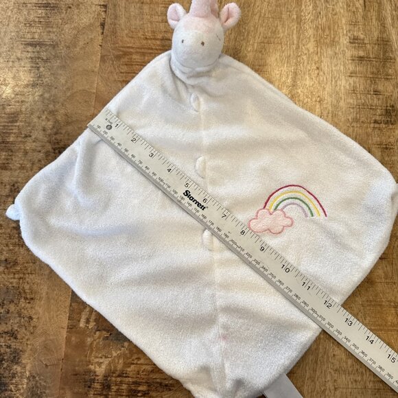 Angel Dear Unicorn Rainbow White Baby Security Blanket Lovey - Picture 7 of 9